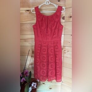 Coldwater Creek coral summer dress size 12 above the knee